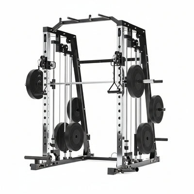 Smith Machine Home Gym – 2200LBS Multi-Function Squat Rack with Smith Bar