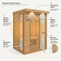 Dynamic Infrared Saunas 4 - Person Indoor Bluetooth Compatible FAR Infrared Sauna in Cedar — How It Works