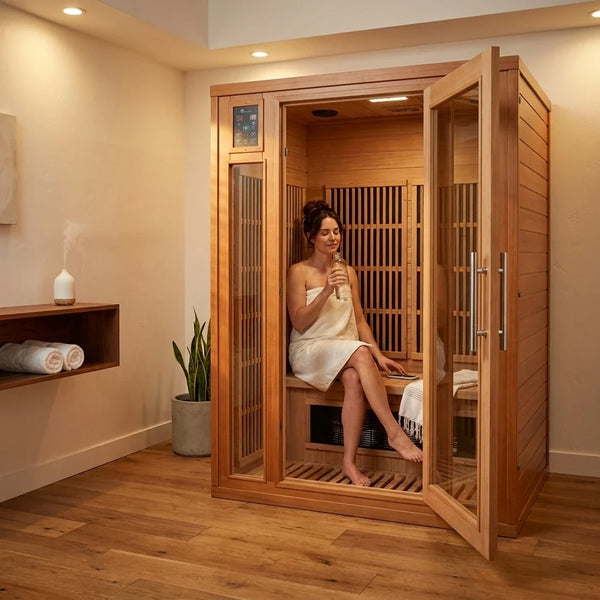 Indoor Infrared Sauna Designed for Wellness Recovery, 4 Person Cedar, Near Zero EMF, Bluetooth Audio