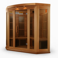 Infrared Sauna Built for Home Wellness, 3-Person Cedar Construction, Carbon Heating Panels, 110V