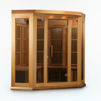 Infrared Sauna Built for Home Wellness, 3-Person Cedar Construction, Carbon Heating Panels, 110V