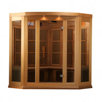 Infrared Sauna Built for Home Wellness, 3-Person Cedar Construction, Carbon Heating Panels, 110V