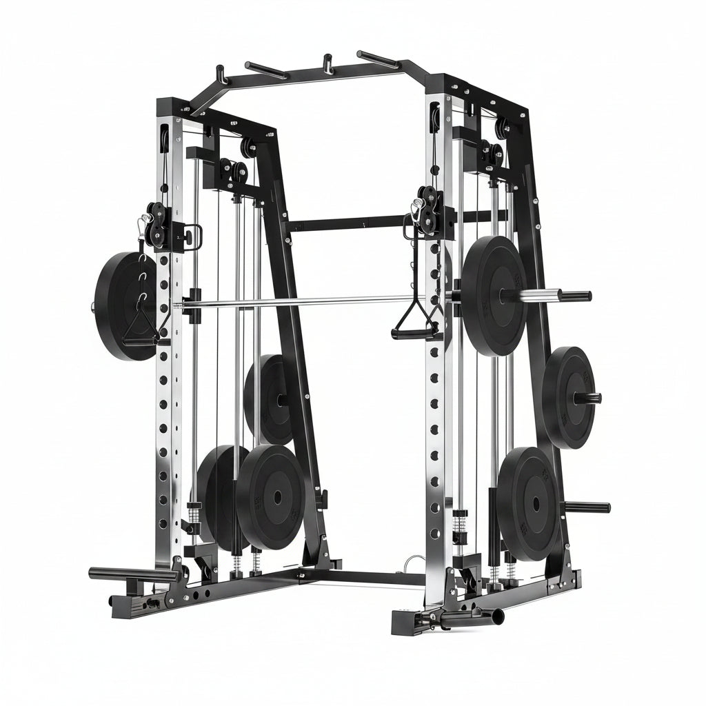 Smith Machine Home Gym – 2200LBS Multi-Function Squat Rack with Smith Bar