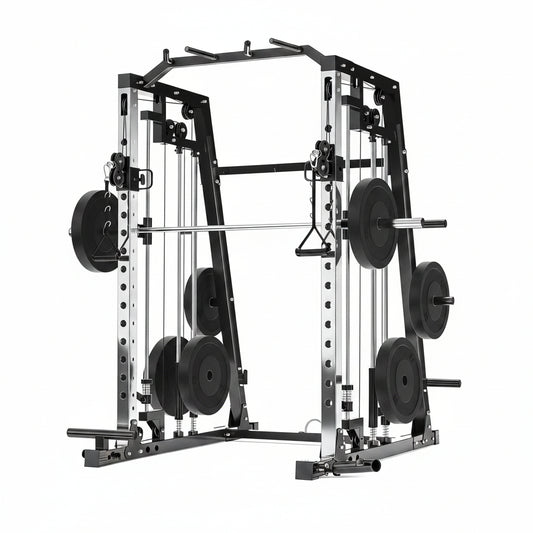 Smith Machine Home Gym – 2200LBS Multi-Function Squat Rack with Smith Bar
