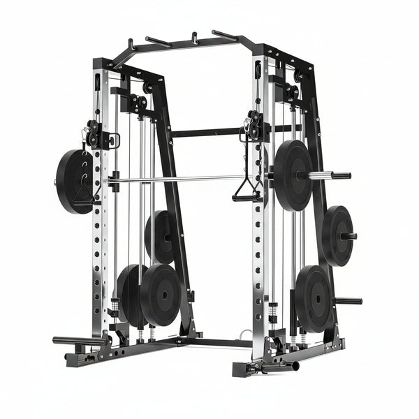 Smith Machine Home Gym – 2200LBS Multi-Function Squat Rack with Smith Bar