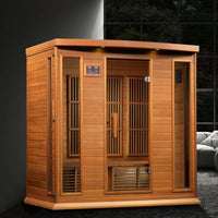 Indoor Infrared Sauna Designed for Wellness Recovery, 4 Person Cedar, Near Zero EMF, Bluetooth Audio