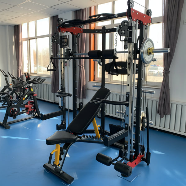Multi-Function Smith Machine Built for Home Gyms, Steel Frame, 400KG Max Load, Electrostatic Coating